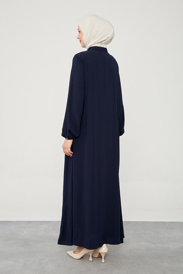 LevidorLevidor Lacivert Kuş Gözü Detaylı Ferace