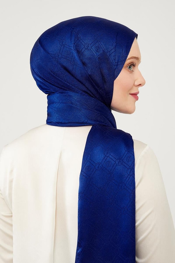 LevidorLevidor Lacivert Levidor Baskılı Jakarlı Elegance Şal