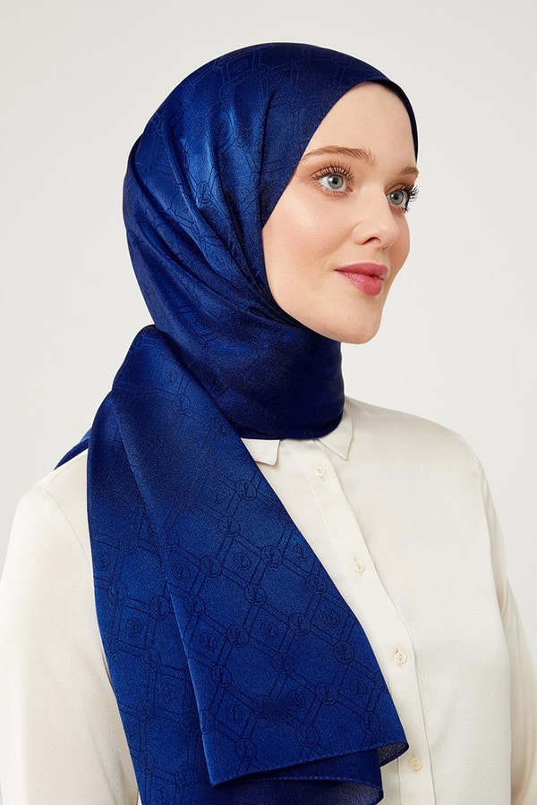 LevidorLevidor Lacivert Levidor Baskılı Jakarlı Elegance Şal