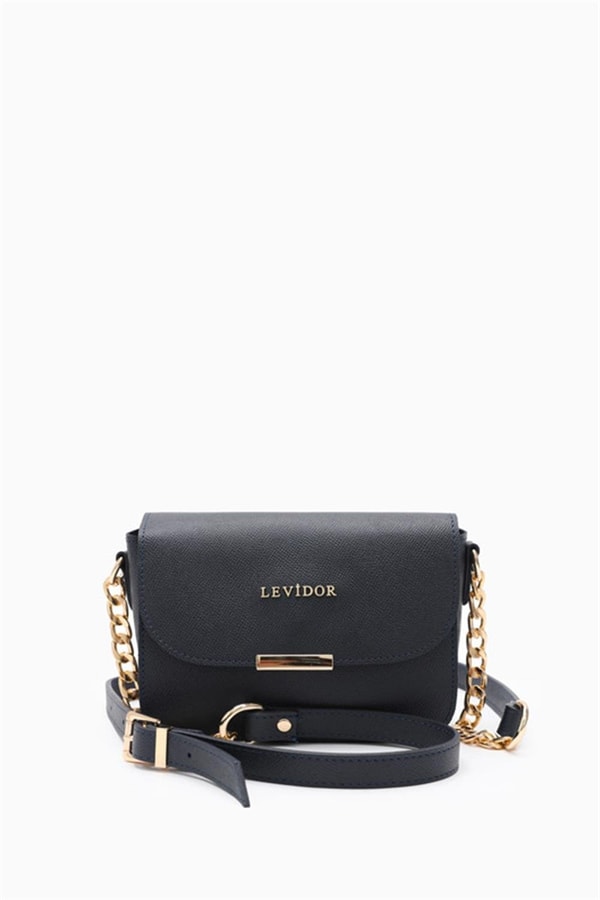 LevidorLevidor Lacivert Zincir Askılı  Mini Çanta
