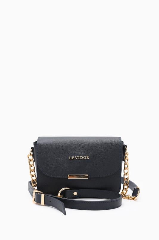 LevidorLevidor Lacivert Zincir Askılı  Mini Çanta