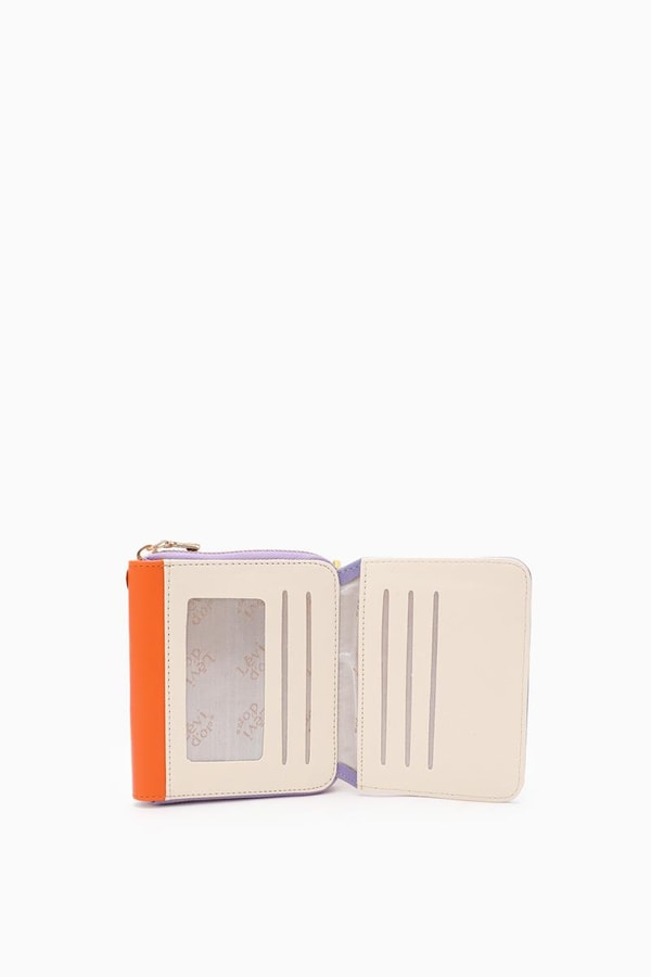 LevidorLevidor Lila Çok Renkli Çıtçıtlı Kartlık Bölmeli Mini Cüzdan