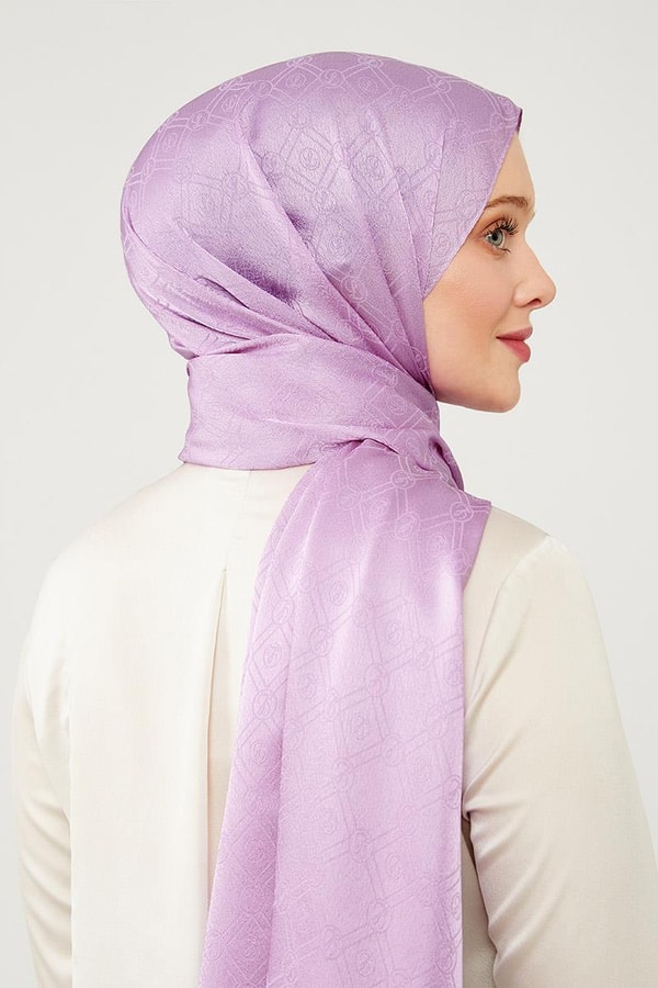 LevidorLevidor Lila Levidor Baskılı Jakarlı Elegance Şal