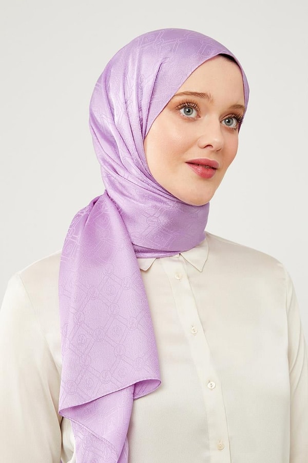 LevidorLevidor Lila Levidor Baskılı Jakarlı Elegance Şal