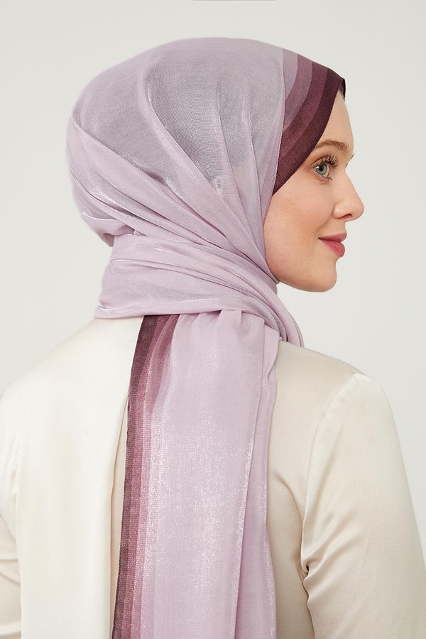 LevidorLevidor Lila Renk Geçişli Kehribar Şal