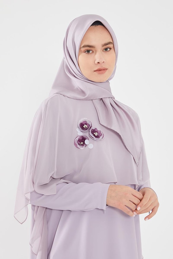 LevidorLevidor Lila Yakaşı İşlemeli Gömlek