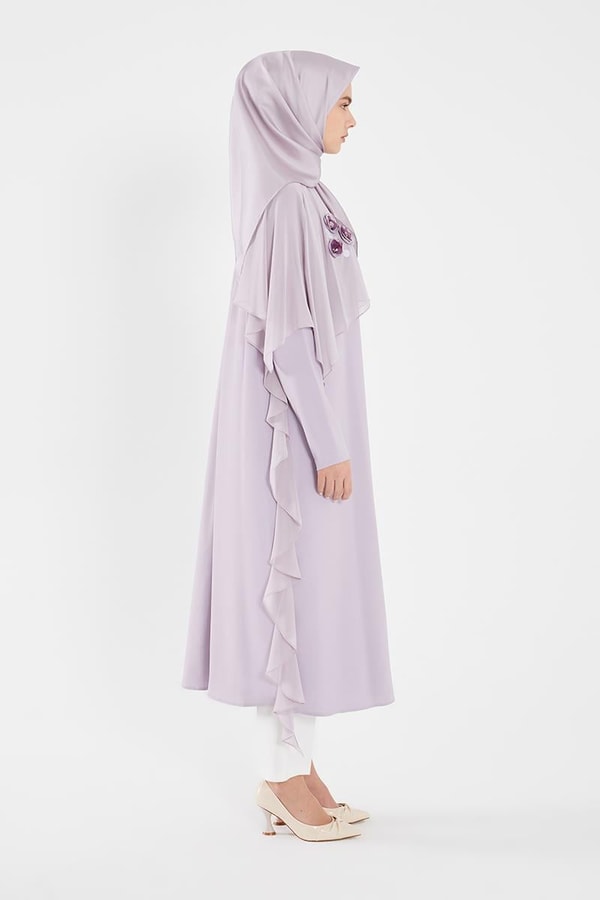 LevidorLevidor Lila Yakaşı İşlemeli Gömlek