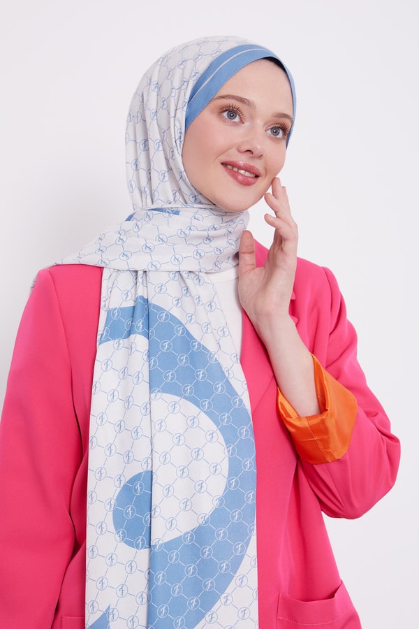 LevidorLevidor Mavi L Desen Love Şal