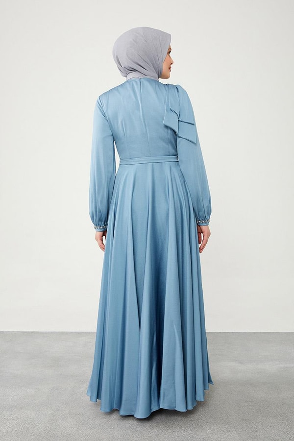 LevidorLevidor Mavi Omuz Detaylı Elbise