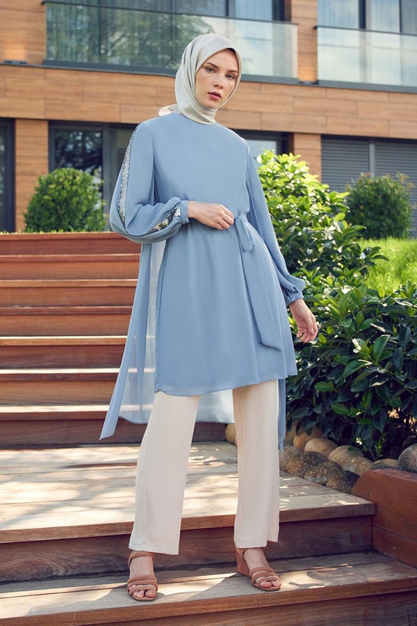 LevidorLevidor Mavi Simetrik Tunik
