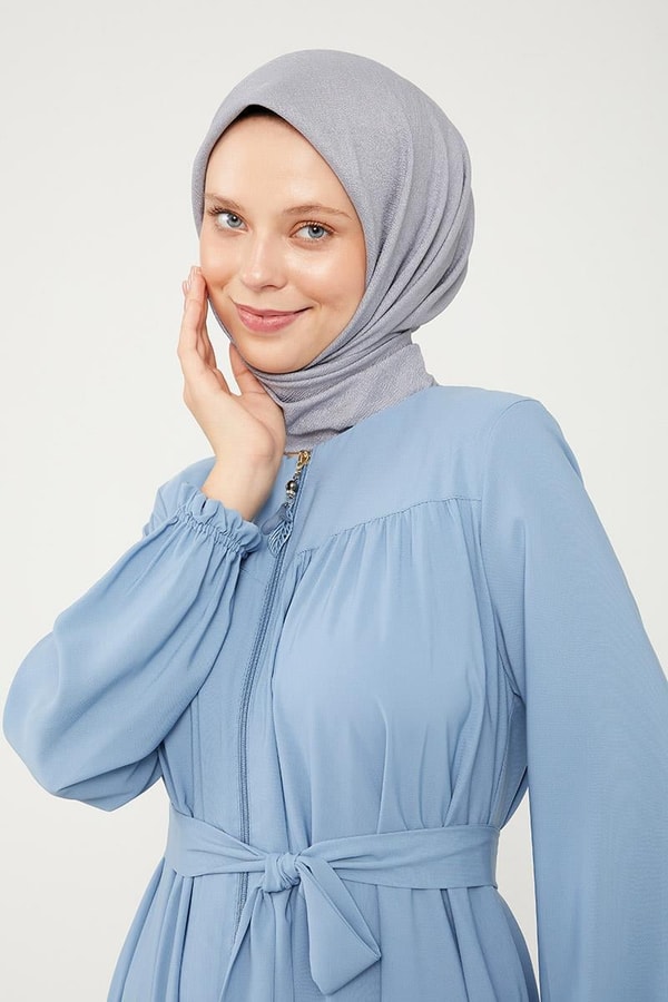 LevidorLevidor Mavi Yakası Büzgülü Ferace