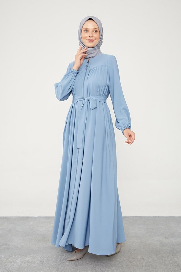 LevidorLevidor Mavi Yakası Büzgülü Ferace