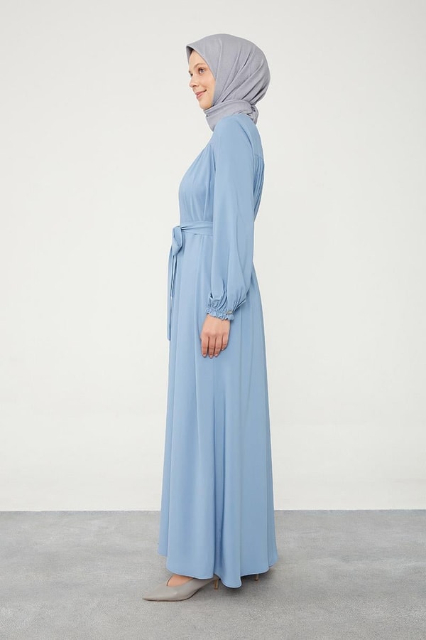 LevidorLevidor Mavi Yakası Büzgülü Ferace