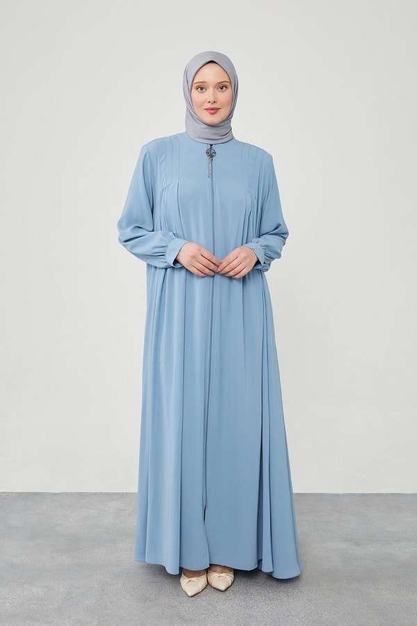 LevidorLevidor Mavi Yakası Düğme Detaylı Ferace