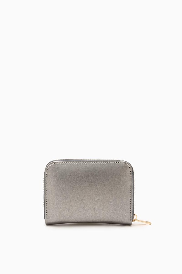 LevidorLevidor Metalik Gri Çift Gözlü Cüzdan