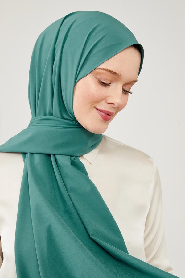 LevidorLevidor Mint Yeşili Düz Desen Elegance Şal