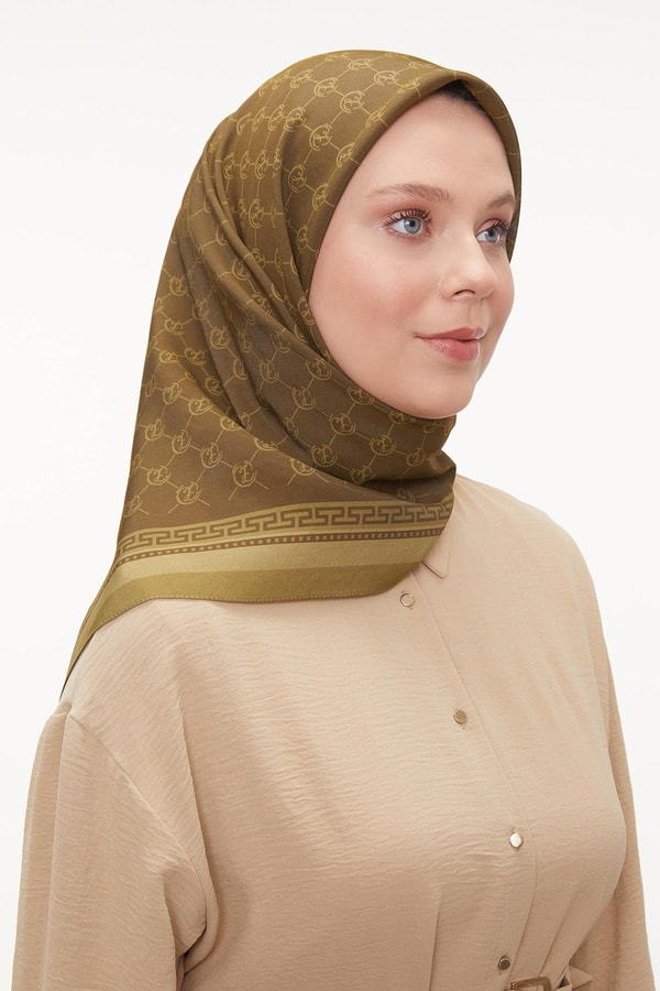 LevidorLevidor Mint Yeşili L Desen Aura Eşarp