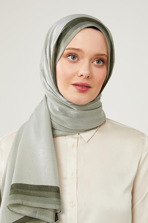 LevidorLevidor Mint Yeşili Renk Geçişli Kehribar Şal