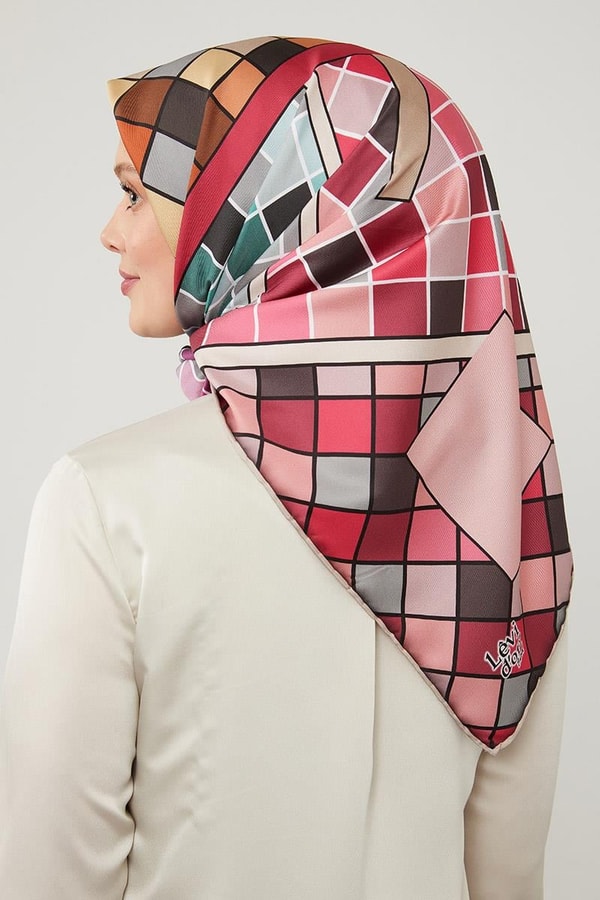 LevidorLevidor Mor Dama Desenlli Trend Twill Eşarp