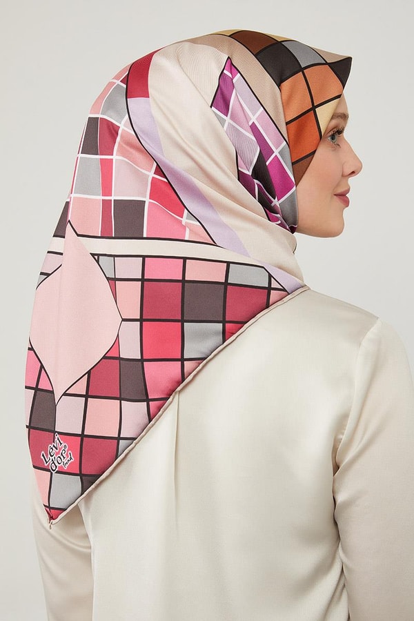 LevidorLevidor Mor Dama Desenlli Trend Twill Eşarp