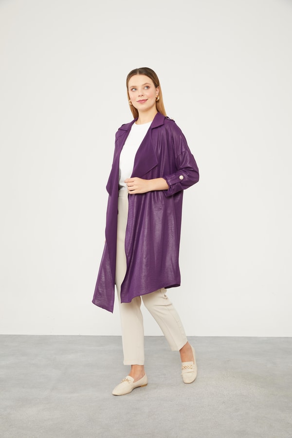 LevidorLevidor Mürdüm Apolet Detaylı Kısa Kap