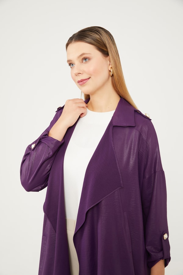 LevidorLevidor Mürdüm Apolet Detaylı Kısa Kap