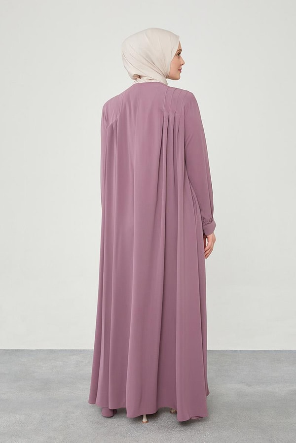 LevidorLevidor Mürdüm Yakası Düğme Detaylı Ferace