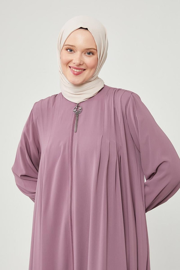 LevidorLevidor Mürdüm Yakası Düğme Detaylı Ferace