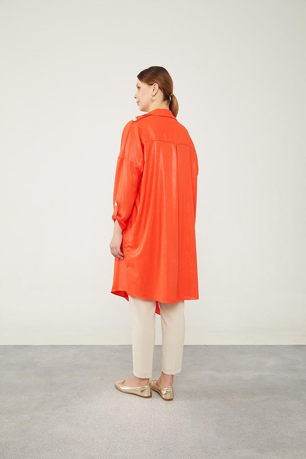 LevidorLevidor Oranj Apolet Detaylı Kısa Kap