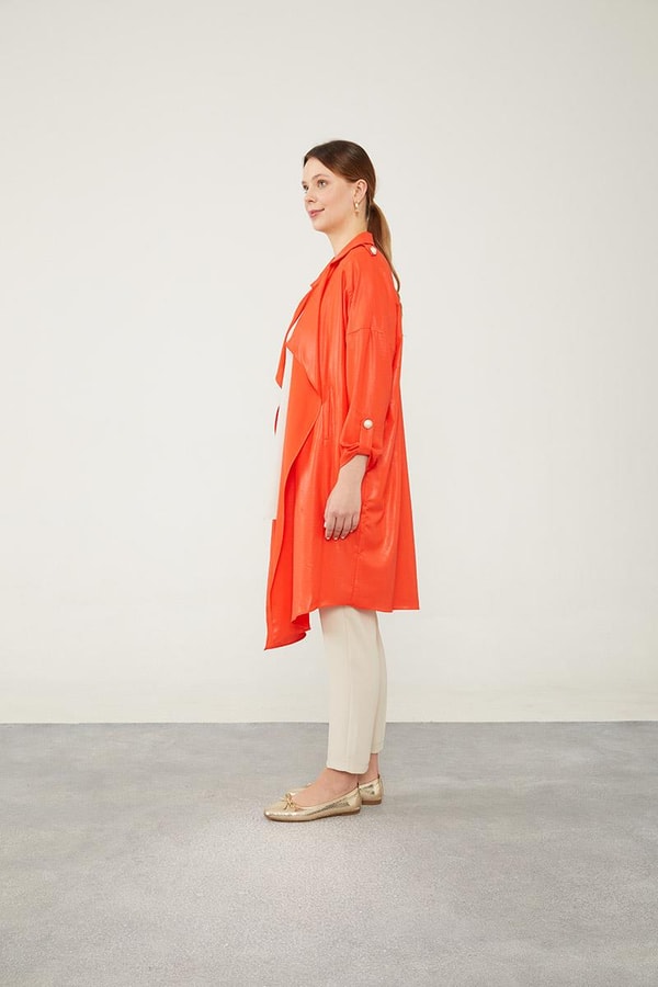 LevidorLevidor Oranj Apolet Detaylı Kısa Kap