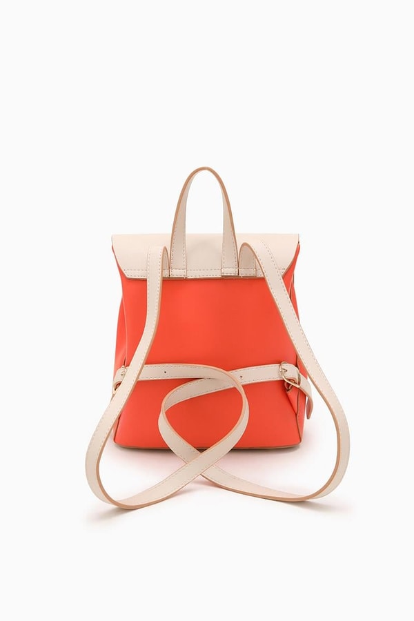 LevidorLevidor Oranj Çift Renkli Sırt Çantası