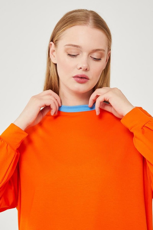 LevidorLevidor Oranj Geometrik Desenli Spor Takım