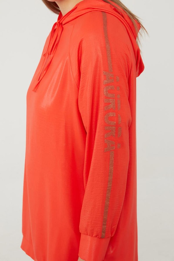 LevidorLevidor Oranj Kapüşonlu Kanguru Cepli Spor Takım