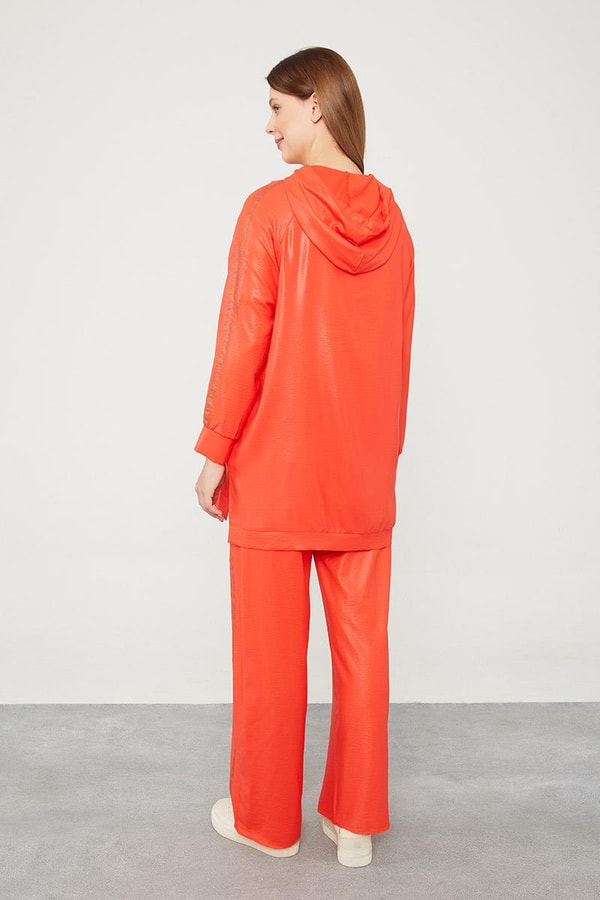 LevidorLevidor Oranj Kapüşonlu Kanguru Cepli Spor Takım