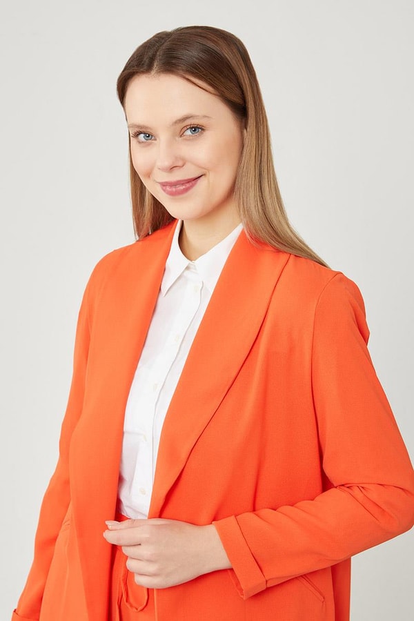 LevidorLevidor Oranj Şal Yaka Ceket Takım