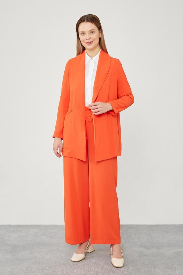 LevidorLevidor Oranj Şal Yaka Ceket Takım