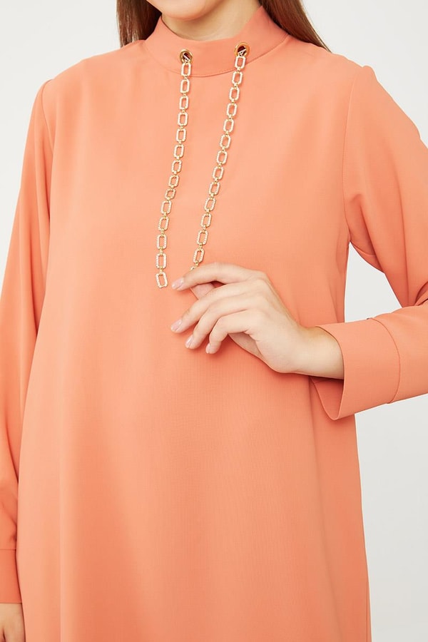 LevidorLevidor Oranj Taş Zincir Aksesuarlı İkili Takım