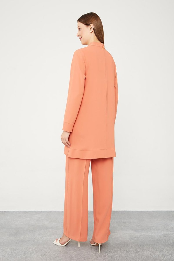 LevidorLevidor Oranj Taş Zincir Aksesuarlı İkili Takım