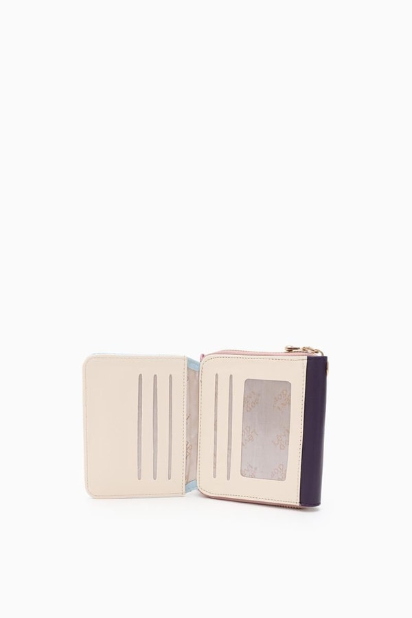 LevidorLevidor Pembe Çok Renkli Çıtçıtlı Kartlık Bölmeli Mini Cüzdan
