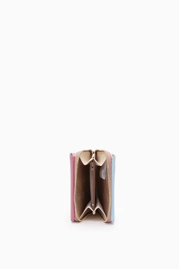 LevidorLevidor Pembe Çok Renkli Çıtçıtlı Kartlık Bölmeli Mini Cüzdan