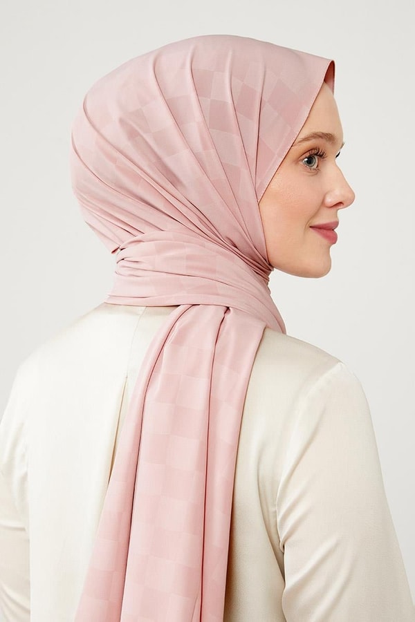 LevidorLevidor Pembe Dama Desen Jakarlı Elegance Şal