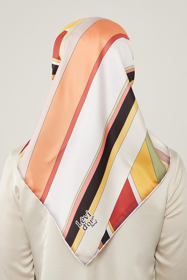 LevidorLevidor Pembe Kalın Çizgili Eşarp