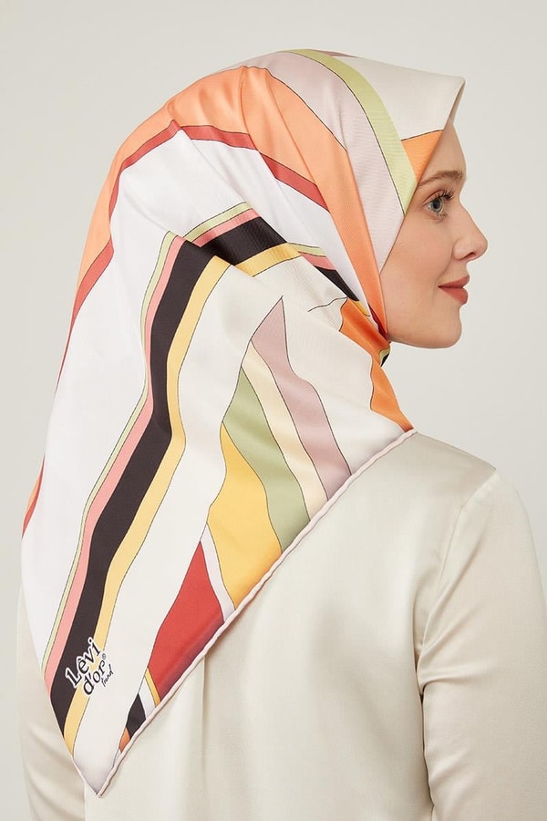 LevidorLevidor Pembe Kalın Çizgili Eşarp