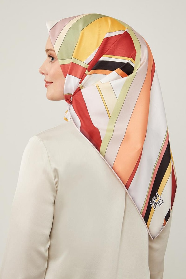 LevidorLevidor Pembe Kalın Çizgili Eşarp