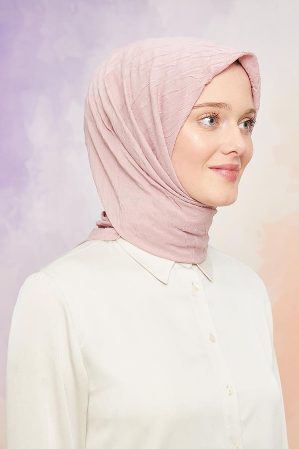 LevidorLevidor Pembe Kraş Şifon Eşarp