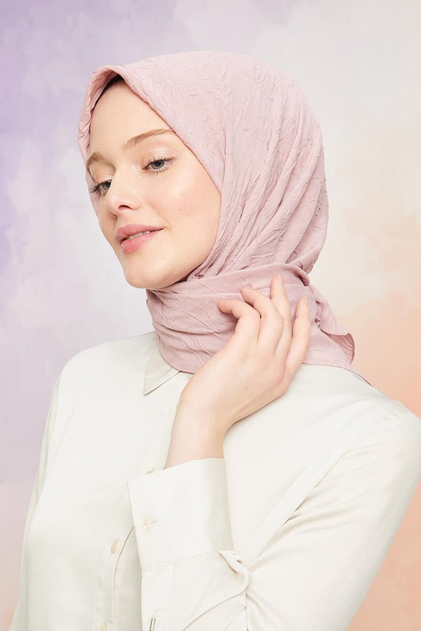 LevidorLevidor Pembe Kraş Şifon Eşarp