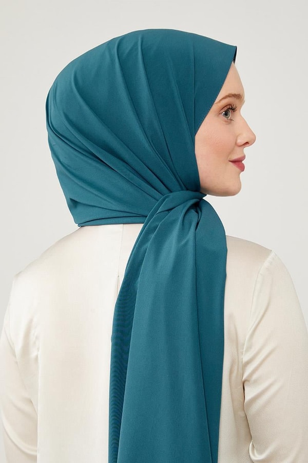 LevidorLevidor Petrol Mavi Düz Desen Elegance Şal