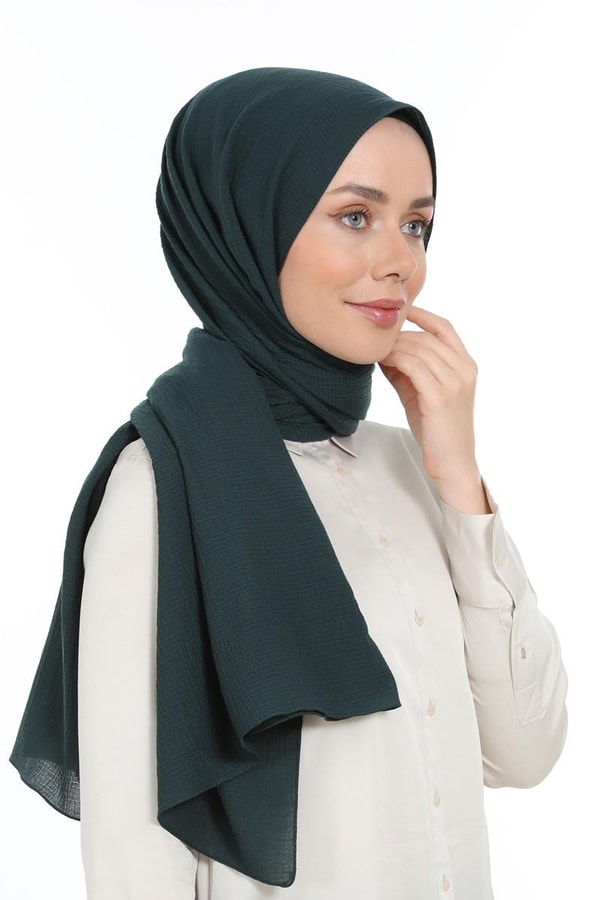 LevidorLevidor Petrol Mavisi Naturel Cazz Şal
