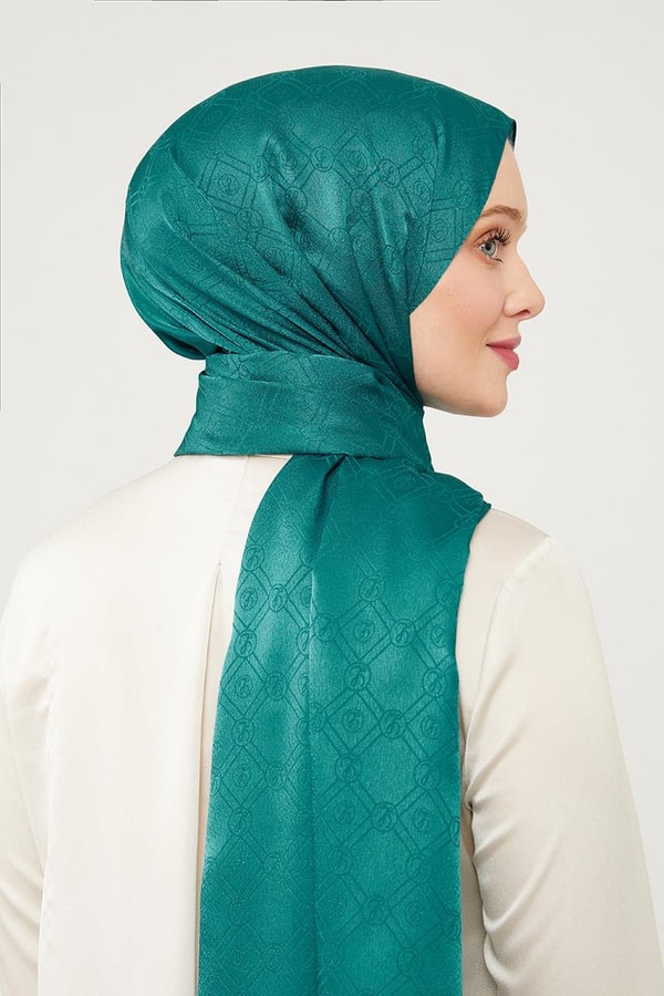 LevidorLevidor Petrol Yeşili Levidor Baskılı Jakarlı Elegance Şal