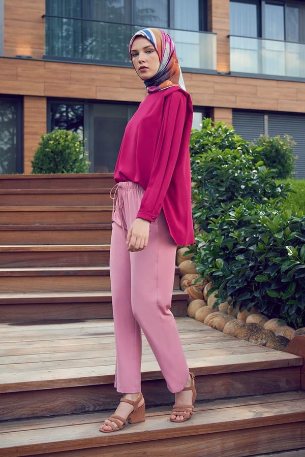 LevidorLevidor Pudra Beli Lastikli Spor Pantolon